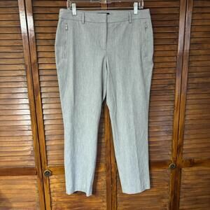 Express Women's Gray Dress Pants | Columnist Ankle Mid-Rise, Straight | Size 12